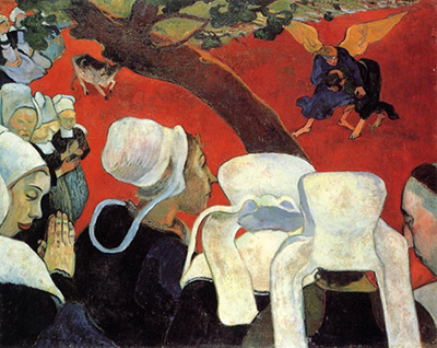 Vision after the Sermon (Jacob Wrestling with the Angel) by Paul Gauguin